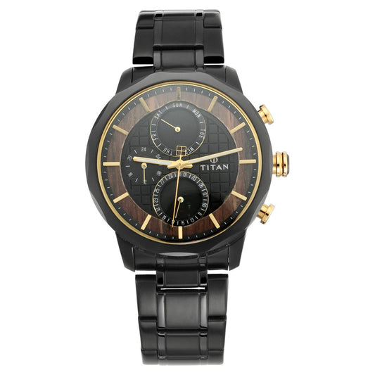 men's black on black watch