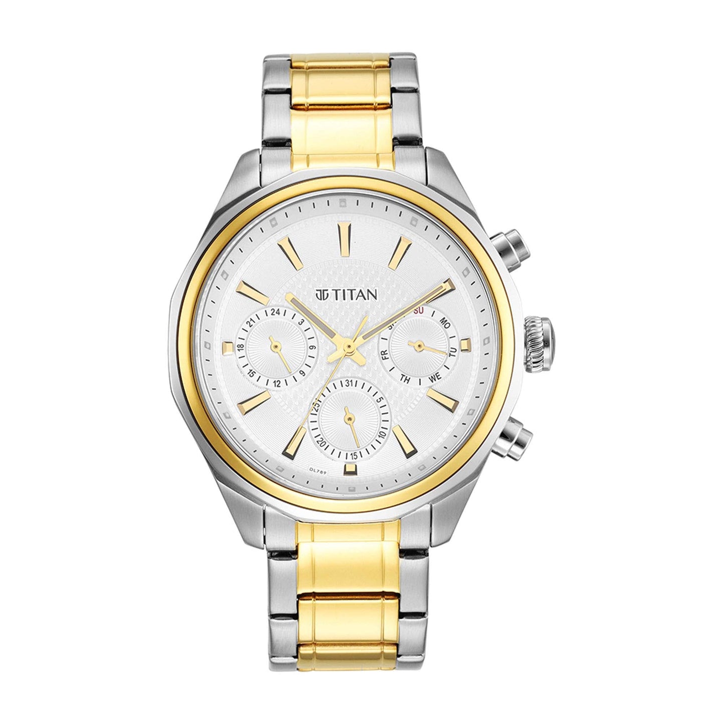 men's gold silver watch