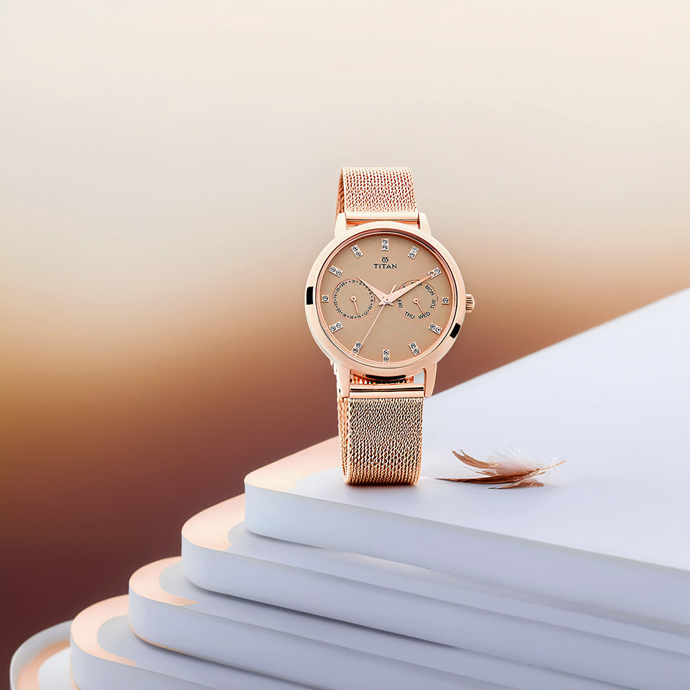 rose gold women watches