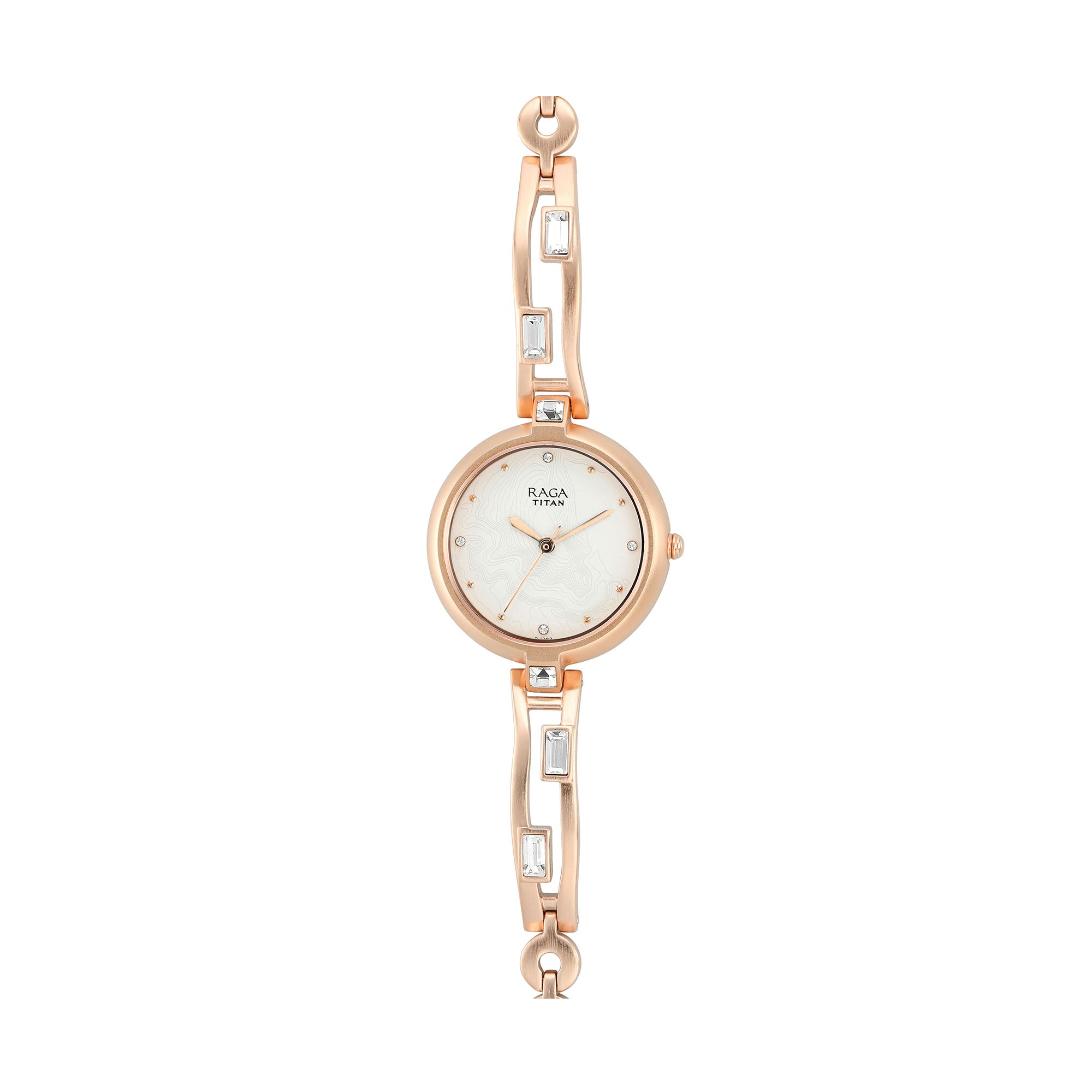 Titan Raga I Am White Dial Women Watch With Metal Strap – Titan