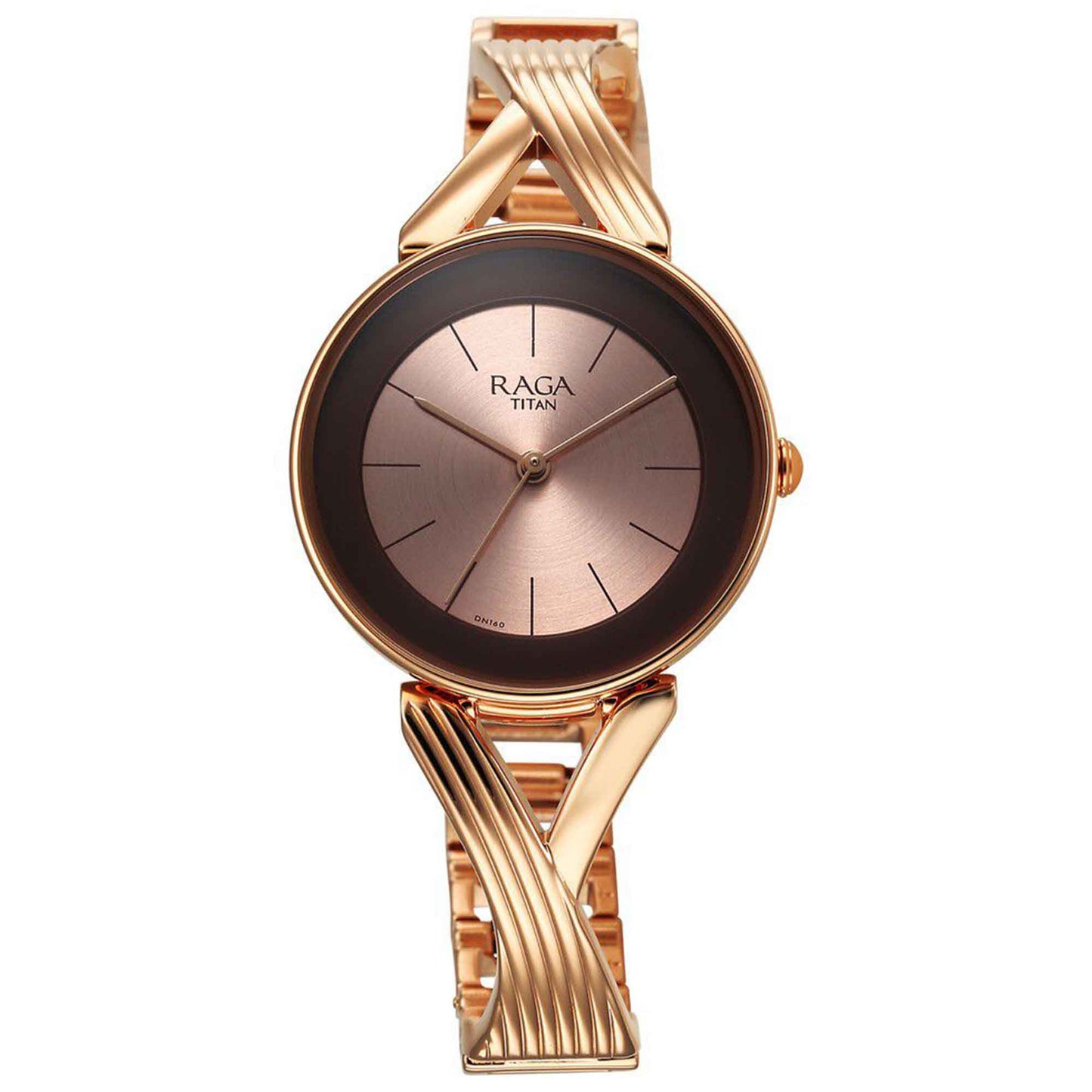 Rose gold women's wrist watch
