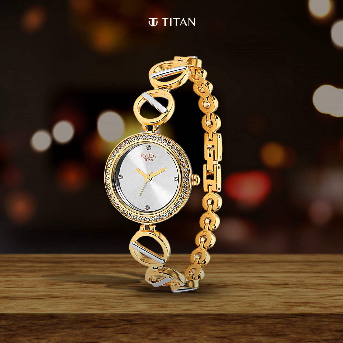 women's gold silver watch