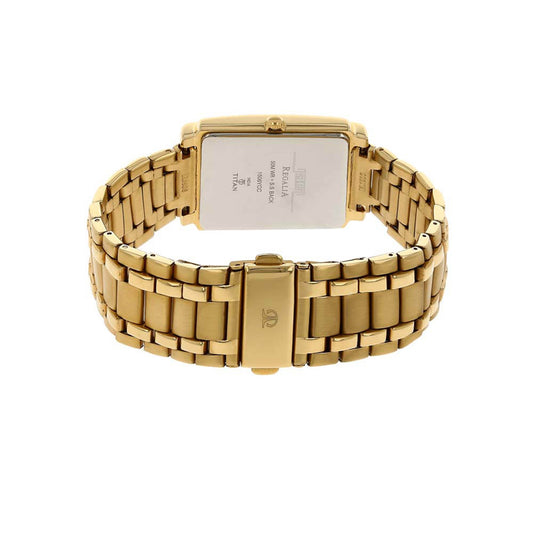 men's gold square watch
