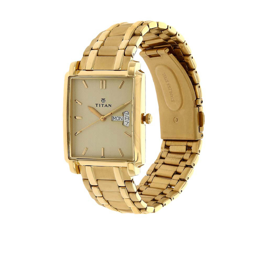 gold color watch men
