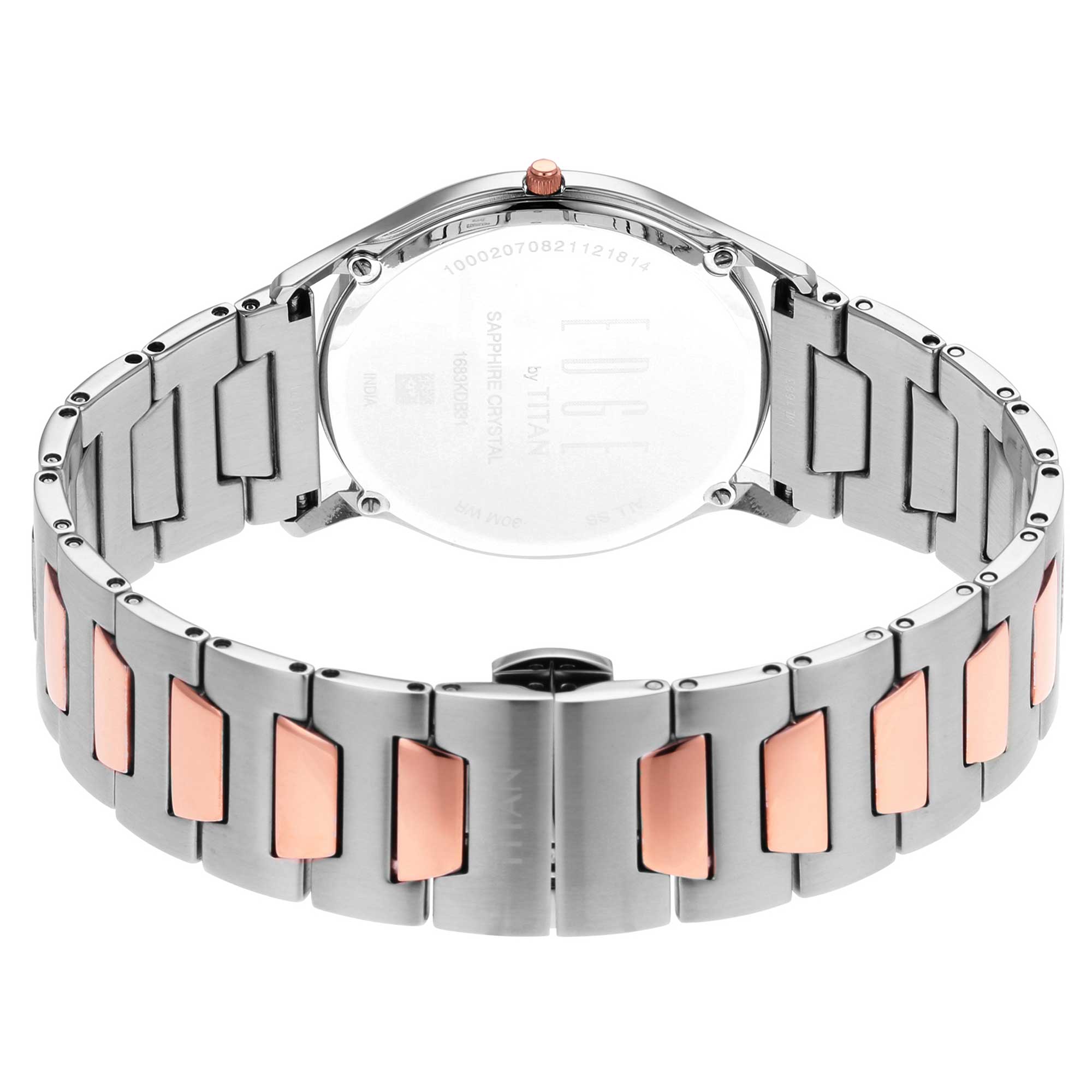 Titan Quartz Analogue Silver Dial Stainless Steel Strap Watch for