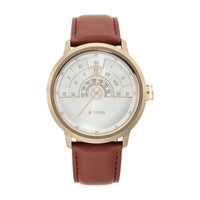 Titan Grandmaster White Dial Analog with Day and Date Stainless Steel Strap Watch for Men