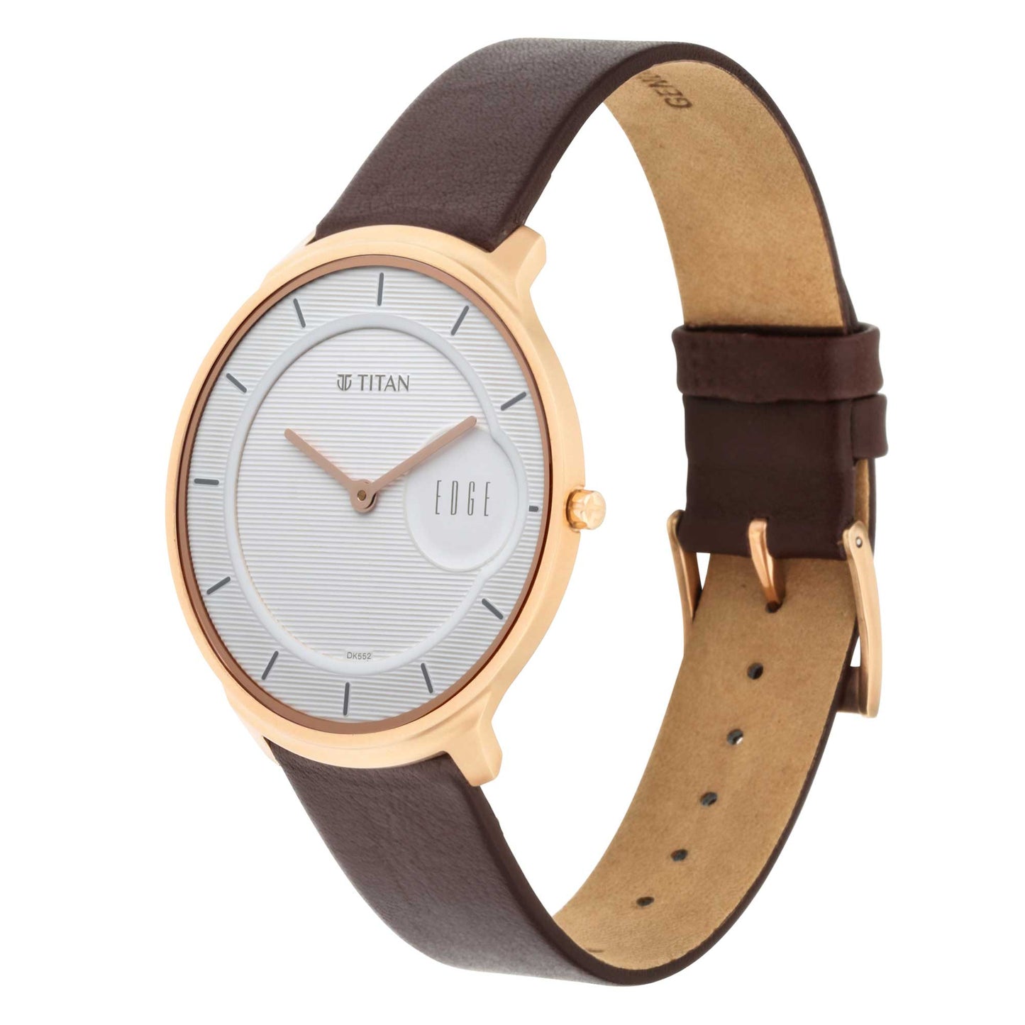 men's watch brown leather strap
