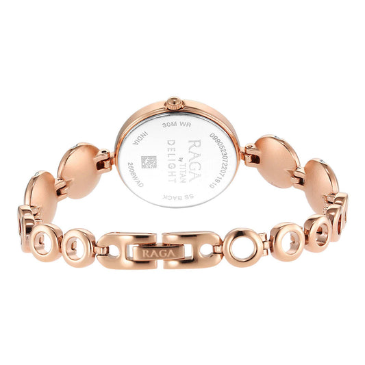 Titan Raga Delight Silver Dial Analog Metal Strap Watch for Women