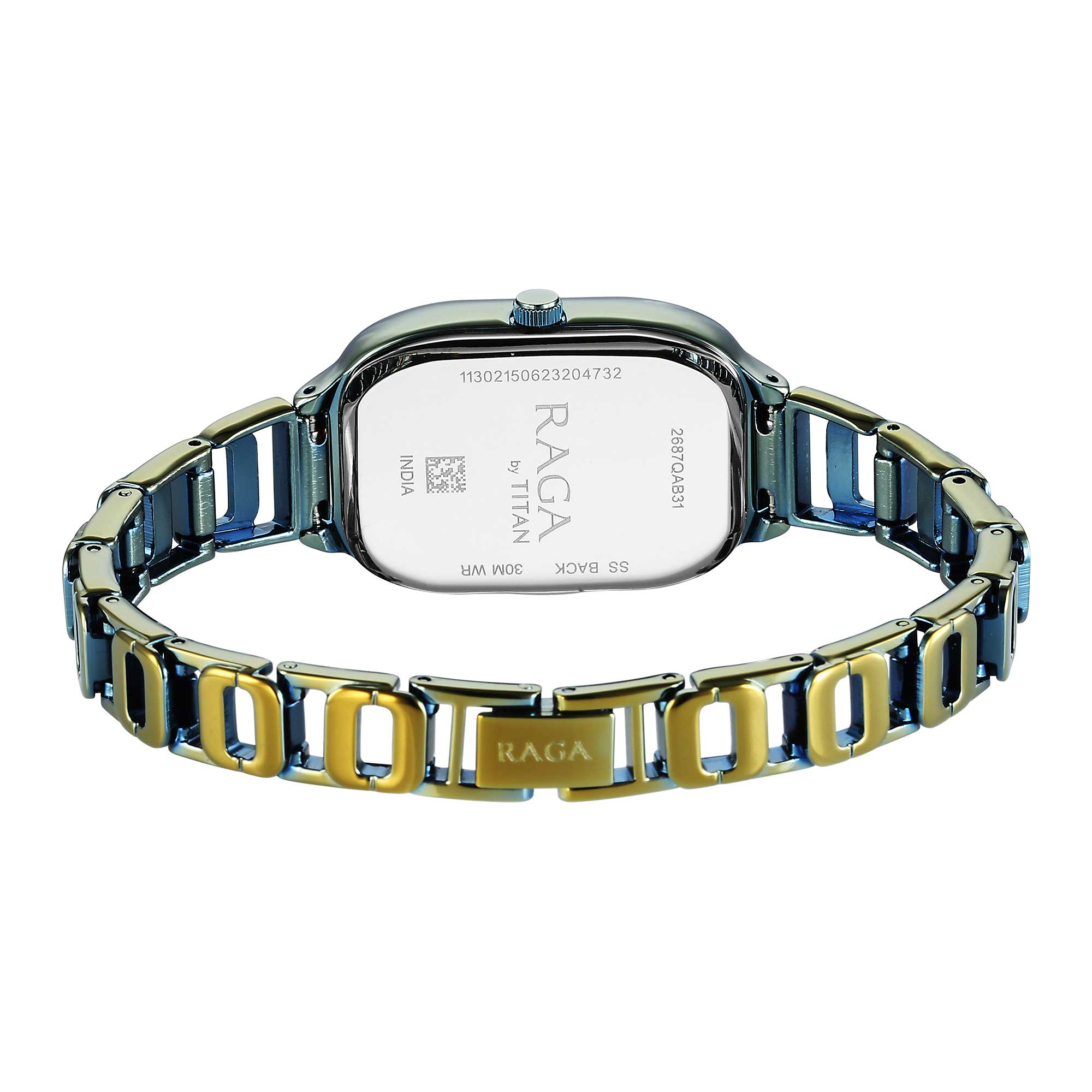 Titan Raga Chic Quartz Analogue Green Dial Green Metal Strap Watch