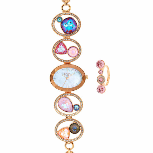 Titan Raga Moments of Joy Mother of Pearl Dial Analog Metal Strap watch for Women