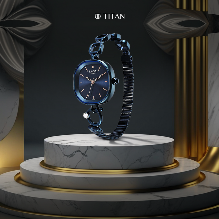 women's blue watch
