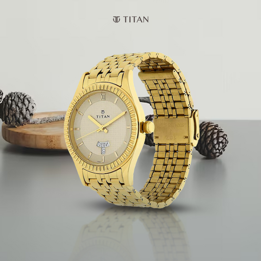 Titan gold watch cheap