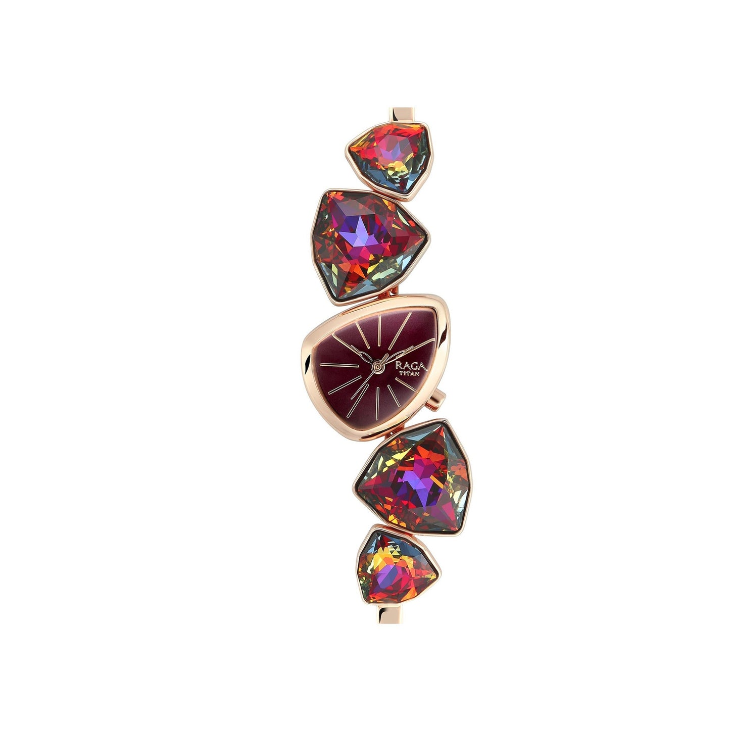Titan Raga I Am Maroon Dial Women Watch With Metal Strap