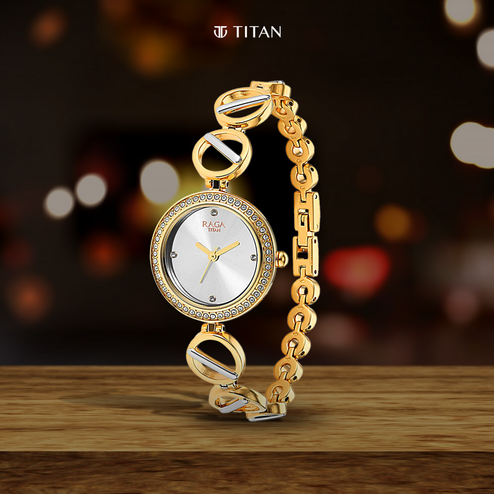 women's gold silver watch
